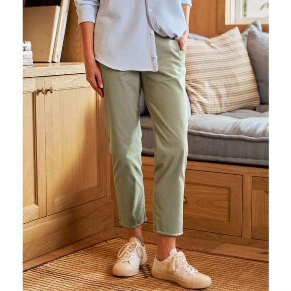 Frank & Eileen Wicklow Italian Twill Chino Pants Sage Green Women’s Size 10 - Picture 1 of 14